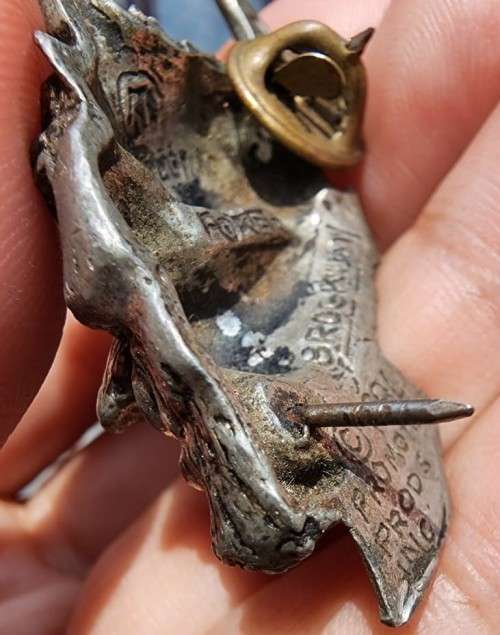 RARE ROLLING STONES 1994 VOODOO LOUNGE TOUR DEVIL BROCKUM PEWTER LAPEL PIN