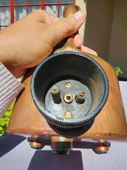 ANTIQUE (1920S) BULPITT AND SONS SWAN BRAND BRITISH ELECTRIC COPPER KETTLE  VERY EARLY MODEL