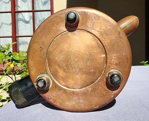ANTIQUE (1920S) BULPITT AND SONS SWAN BRAND BRITISH ELECTRIC COPPER KETTLE  VERY EARLY MODEL