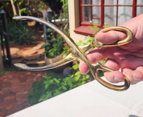 NAUTICAL THEME BRASS FIREPLACE TOOL SET WITH SAILING SHIP DESIGN 56CM HIGH