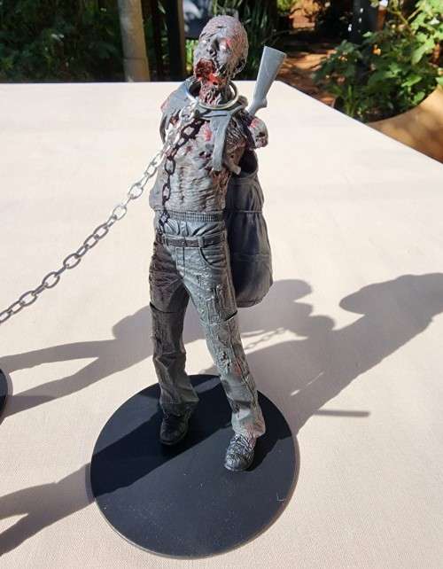 WALKING DEAD SEASON 3 MICHONNE AND 2 PET ZOMBIES BLOODY ACTION FIGURES MCFARLANE TOYS 2013