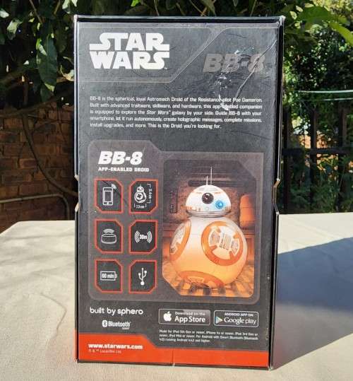 SPHERO DISNEY STAR WARS BB-8 APP ENABLED DROID BOXED MISSING CHARGING BASE AND ONE ANTENNA