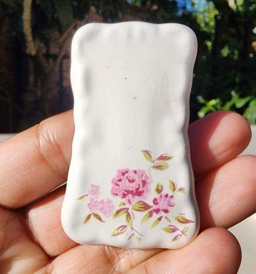 12 VINTAGE ELWECO JAPAN PORCELAIN ROSES PLACE CARD HOLDERS  2 BOXED SETS OF 6