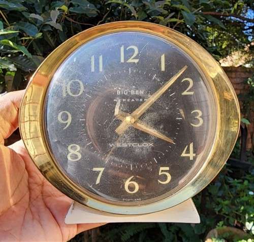 ICONIC VINTAGE 1960S WESTCLOX BIG BEN ALARM CLOCK MADE IN SCOTLAND  STILL TICKING