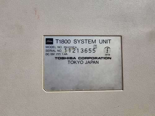 AWESOME RETRO TOSHIBA T1800 LAPTOP FROM 1991  FOR REPAIR