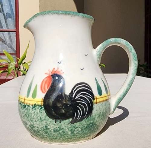 PURBECK POTTERY ENGLAND ZDENKA RALPH DESIGN HAND PAINTED STONEWARE PITCHER