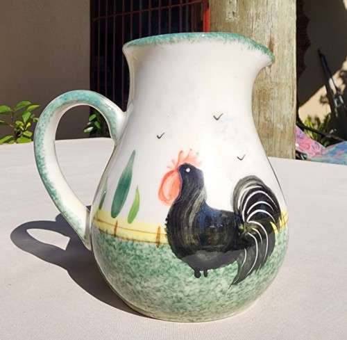 PURBECK POTTERY ENGLAND ZDENKA RALPH DESIGN HAND PAINTED STONEWARE PITCHER