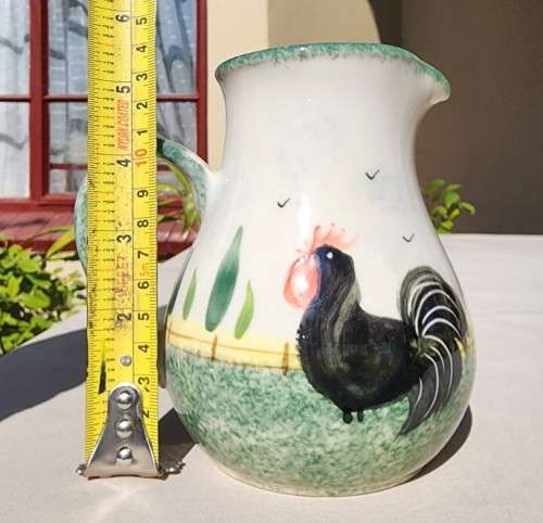 PURBECK POTTERY ENGLAND ZDENKA RALPH DESIGN HAND PAINTED STONEWARE PITCHER