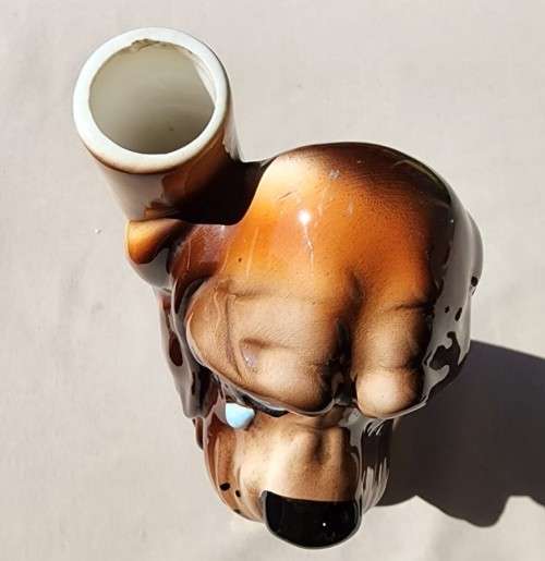 RARE THE LAST SHOT SAD BASSET HOUND MUSICAL DECANTER BOTTLE VINTAGE 1960S