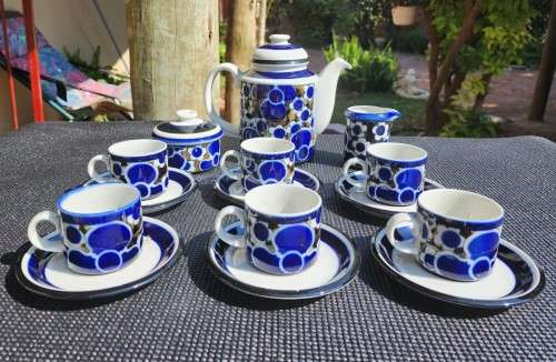 ARABIA (FINLAND) SAARA TEASET 1970S DESIGNED BY ANJA JAATINEN-WINQUIST