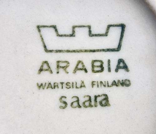 ARABIA (FINLAND) SAARA TEASET 1970S DESIGNED BY ANJA JAATINEN-WINQUIST