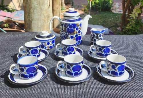 ARABIA (FINLAND) SAARA TEASET 1970S DESIGNED BY ANJA JAATINEN-WINQUIST