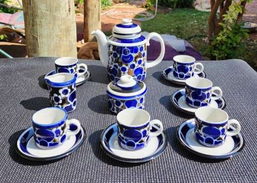 ARABIA (FINLAND) SAARA TEASET 1970S DESIGNED BY ANJA JAATINEN-WINQUIST