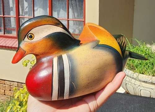 FEATHERS GALLERY KNYSNA LIMITED EDITION NO 1514 MALE MADARIN DUCK HAND CRAFTED VINTAGE