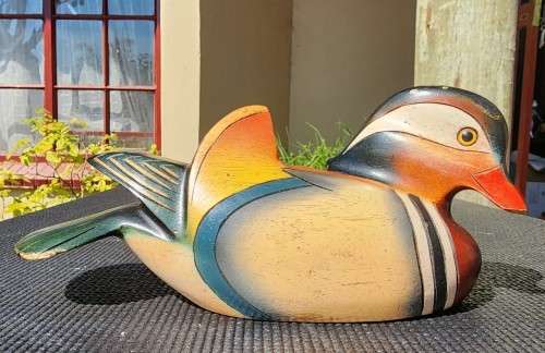 FEATHERS GALLERY KNYSNA LIMITED EDITION NO 1514 MALE MADARIN DUCK HAND CRAFTED VINTAGE