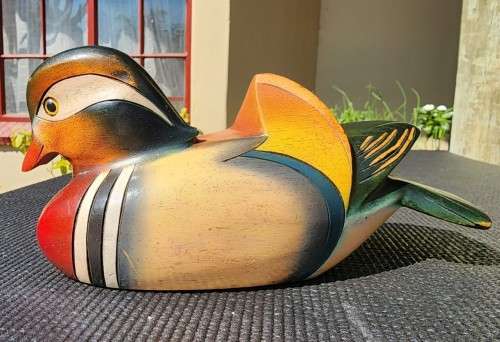 FEATHERS GALLERY KNYSNA LIMITED EDITION NO 1514 MALE MADARIN DUCK HAND CRAFTED VINTAGE