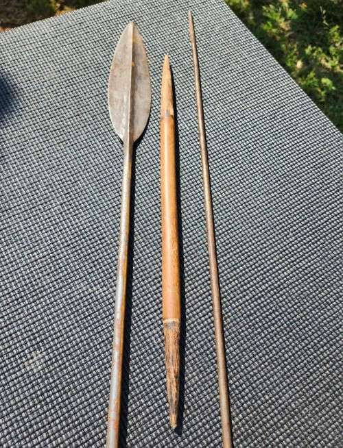 AWSOME MASAI KENYA 3-PIECE WAR SPEAR OVER 2M LONG! 2ND OF 3 ON AUCTION