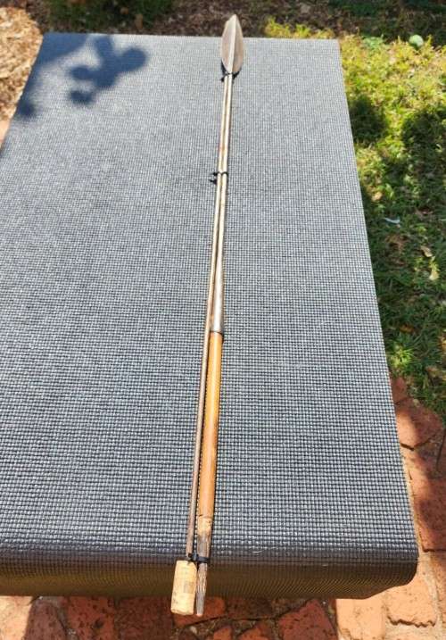 AWSOME MASAI KENYA 3-PIECE WAR SPEAR OVER 2M LONG! 2ND OF 3 ON AUCTION
