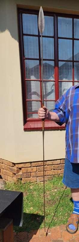 AWSOME MASAI KENYA 3-PIECE WAR SPEAR OVER 2M LONG! 2ND OF 3 ON AUCTION