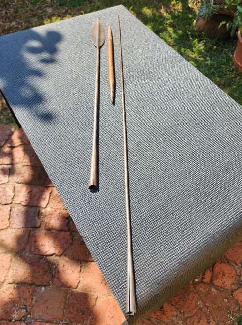 AWSOME MASAI KENYA 3-PIECE WAR SPEAR OVER 2M LONG! 2ND OF 3 ON AUCTION