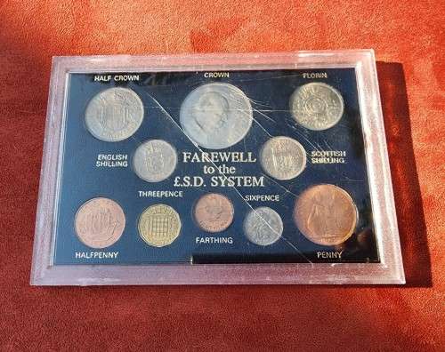 VINTAGE 1967 GREAT BRITAIN FAREWELL TO THE POUND SHILLING AND PENNY SYSTEM