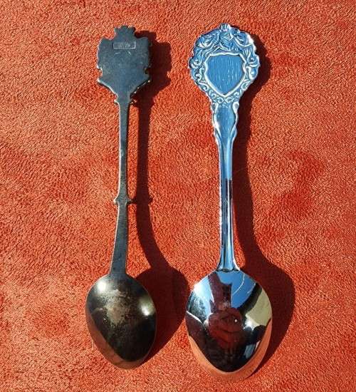 RARE SECTOR 10 SWA GERMAN ANTIKO SILVERPLATED SPOON AND A VINTAGE NATAL RUGBY SPOON