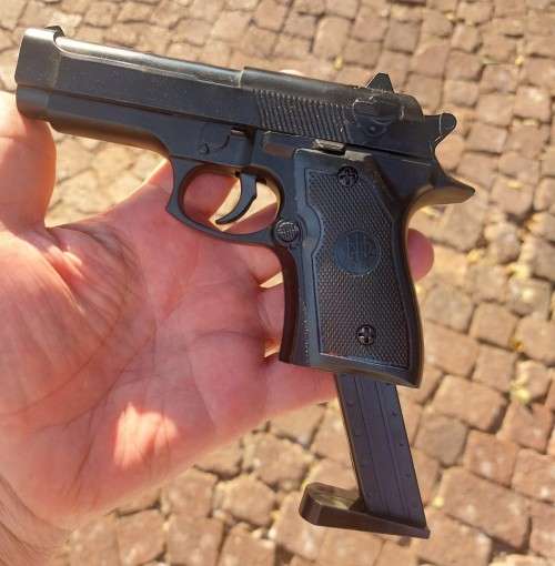 SUPER FORCE V1+ METAL AIRSOFT GUN (P BERETTA M9 PISTOL REPLICA) WITH SILENCER