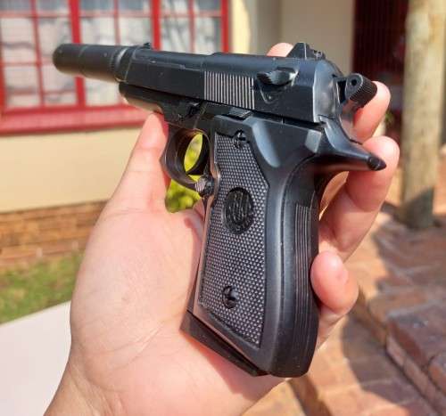 SUPER FORCE V1+ METAL AIRSOFT GUN (P BERETTA M9 PISTOL REPLICA) WITH SILENCER