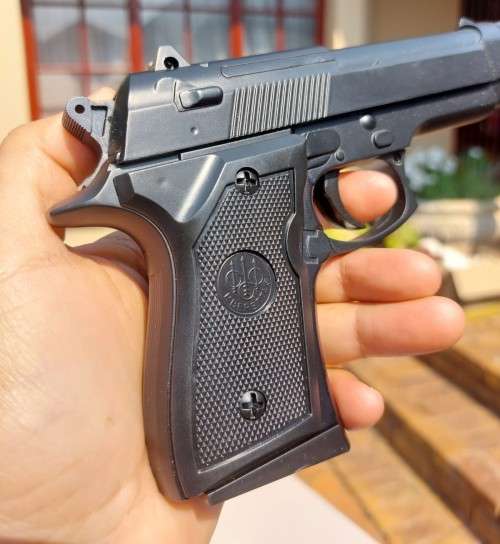 SUPER FORCE V1+ METAL AIRSOFT GUN (P BERETTA M9 PISTOL REPLICA) WITH SILENCER