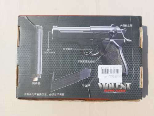 SUPER FORCE V1+ METAL AIRSOFT GUN (P BERETTA M9 PISTOL REPLICA) WITH SILENCER