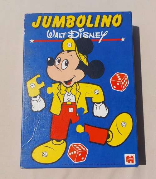 GREAT OLD 1984 WALT DISNEY MICKEY MOUSE JUMBOLINO PUZZLE DICE GAME