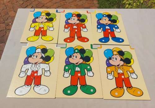 GREAT OLD 1984 WALT DISNEY MICKEY MOUSE JUMBOLINO PUZZLE DICE GAME