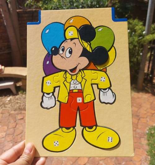 GREAT OLD 1984 WALT DISNEY MICKEY MOUSE JUMBOLINO PUZZLE DICE GAME