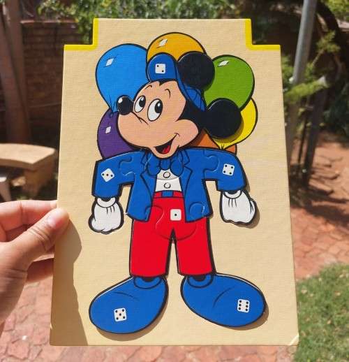 GREAT OLD 1984 WALT DISNEY MICKEY MOUSE JUMBOLINO PUZZLE DICE GAME