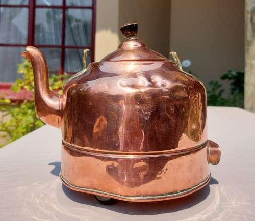 ANTIQUE (PRE 1920S) HORSESHOE BRAND BRITISH ELECTRIC COPPER KETTLE  VERY EARLY MODEL WITH ELEMENT I