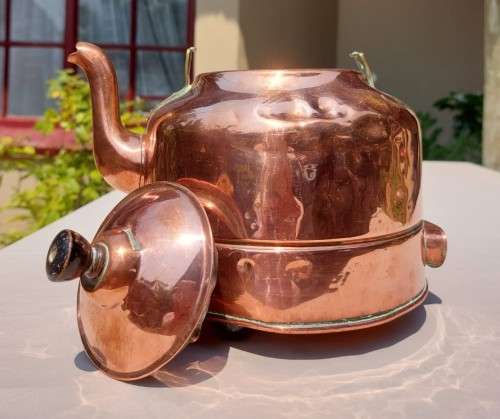 ANTIQUE (PRE 1920S) HORSESHOE BRAND BRITISH ELECTRIC COPPER KETTLE  VERY EARLY MODEL WITH ELEMENT I