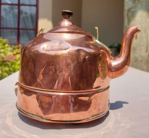 ANTIQUE (PRE 1920S) HORSESHOE BRAND BRITISH ELECTRIC COPPER KETTLE  VERY EARLY MODEL WITH ELEMENT I