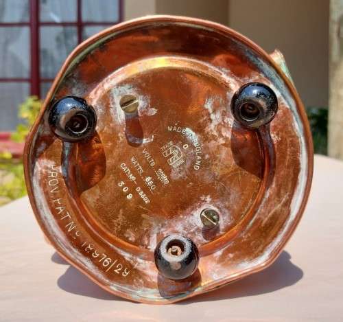 ANTIQUE (PRE 1920S) HORSESHOE BRAND BRITISH ELECTRIC COPPER KETTLE  VERY EARLY MODEL WITH ELEMENT I