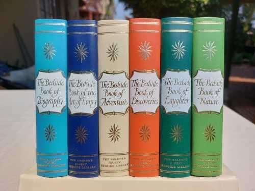 READERS DIGEST 1950S BEDSIDE LIBRARY FULL SET OF 6 BOOKS IN BEDSIDE STAND