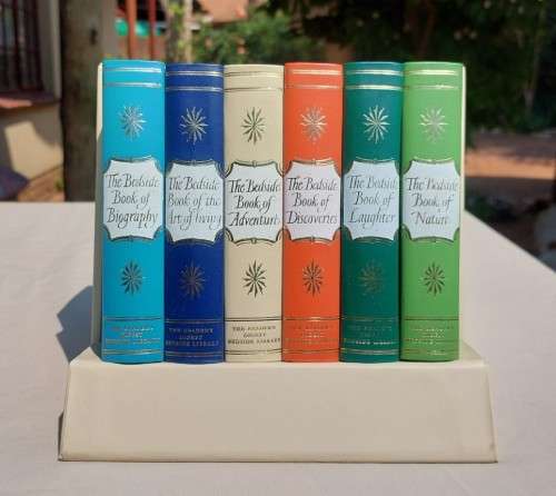 READERS DIGEST 1950S BEDSIDE LIBRARY FULL SET OF 6 BOOKS IN BEDSIDE STAND