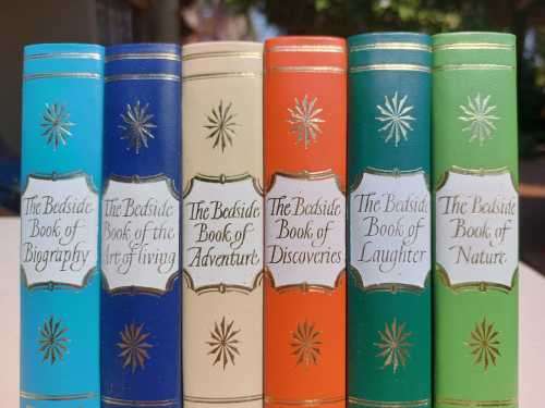 READERS DIGEST 1950S BEDSIDE LIBRARY FULL SET OF 6 BOOKS IN BEDSIDE STAND
