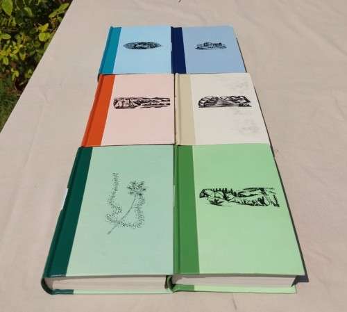 READERS DIGEST 1950S BEDSIDE LIBRARY FULL SET OF 6 BOOKS IN BEDSIDE STAND