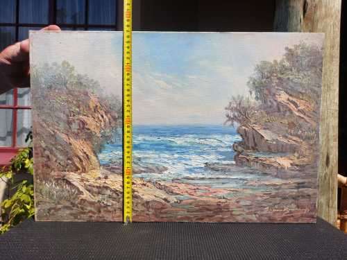 JOHANN BONTHUYS! (SA 20TH CEN) ORIGINAL ROCK POOL OIL ON CANVAS