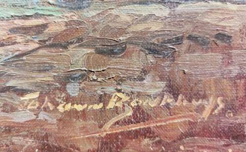 JOHANN BONTHUYS! (SA 20TH CEN) ORIGINAL ROCK POOL OIL ON CANVAS
