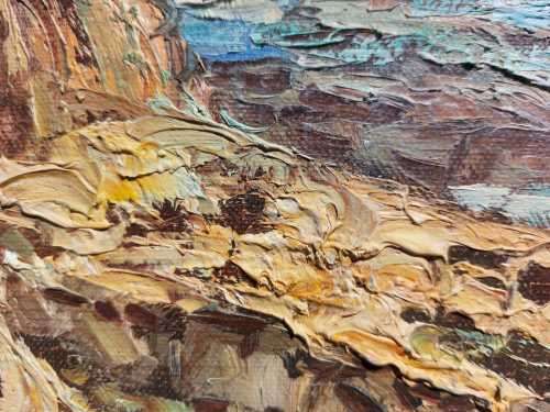 JOHANN BONTHUYS! (SA 20TH CEN) ORIGINAL ROCK POOL OIL ON CANVAS