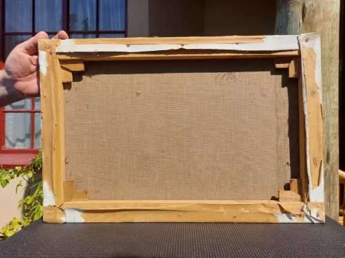 JOHANN BONTHUYS! (SA 20TH CEN) ORIGINAL ROCK POOL OIL ON CANVAS