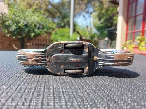 RARE VINTAGE 1950S HAJI JAPANESE MANUFACTURED TIN POLICEMAN NO 7 MOTORCYCLE