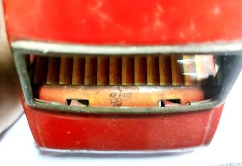 RARE VINTAGE 1950S ASAHI JAPANESE MANUFACTURED RED MAZDA TIN CAR 18,5CM LONG