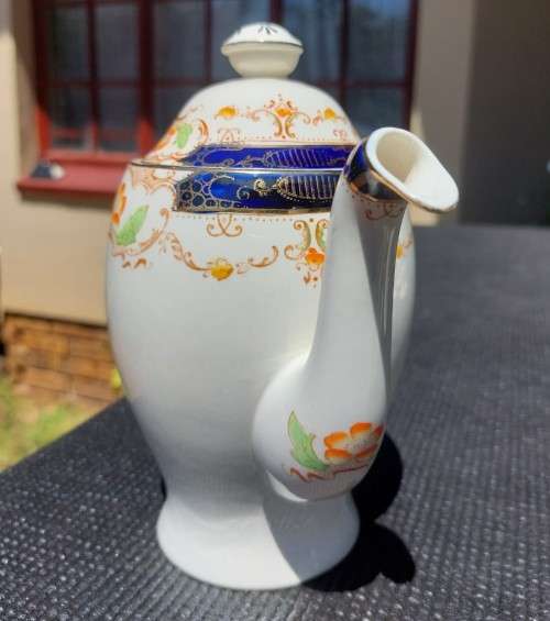HAND PAINTED! FAMOUS HAMPTON PATTERN ALFRED MEAKIN ENGLAND 1930S GLAZED EARTHENWARE 15 PIECE TEASET