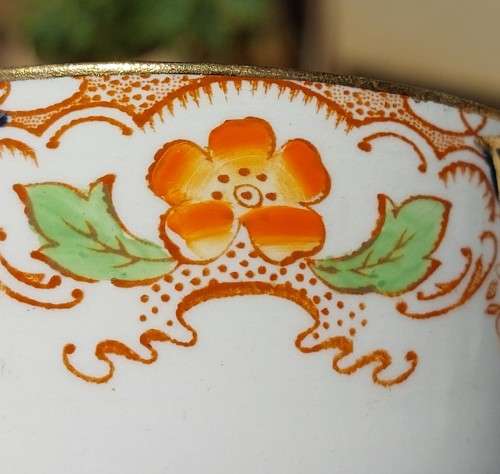HAND PAINTED! FAMOUS HAMPTON PATTERN ALFRED MEAKIN ENGLAND 1930S GLAZED EARTHENWARE 15 PIECE TEASET